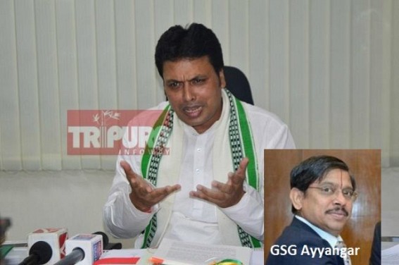 Biplab's choice of GSG Ayyangar likely to spell doom for BJP Govt 